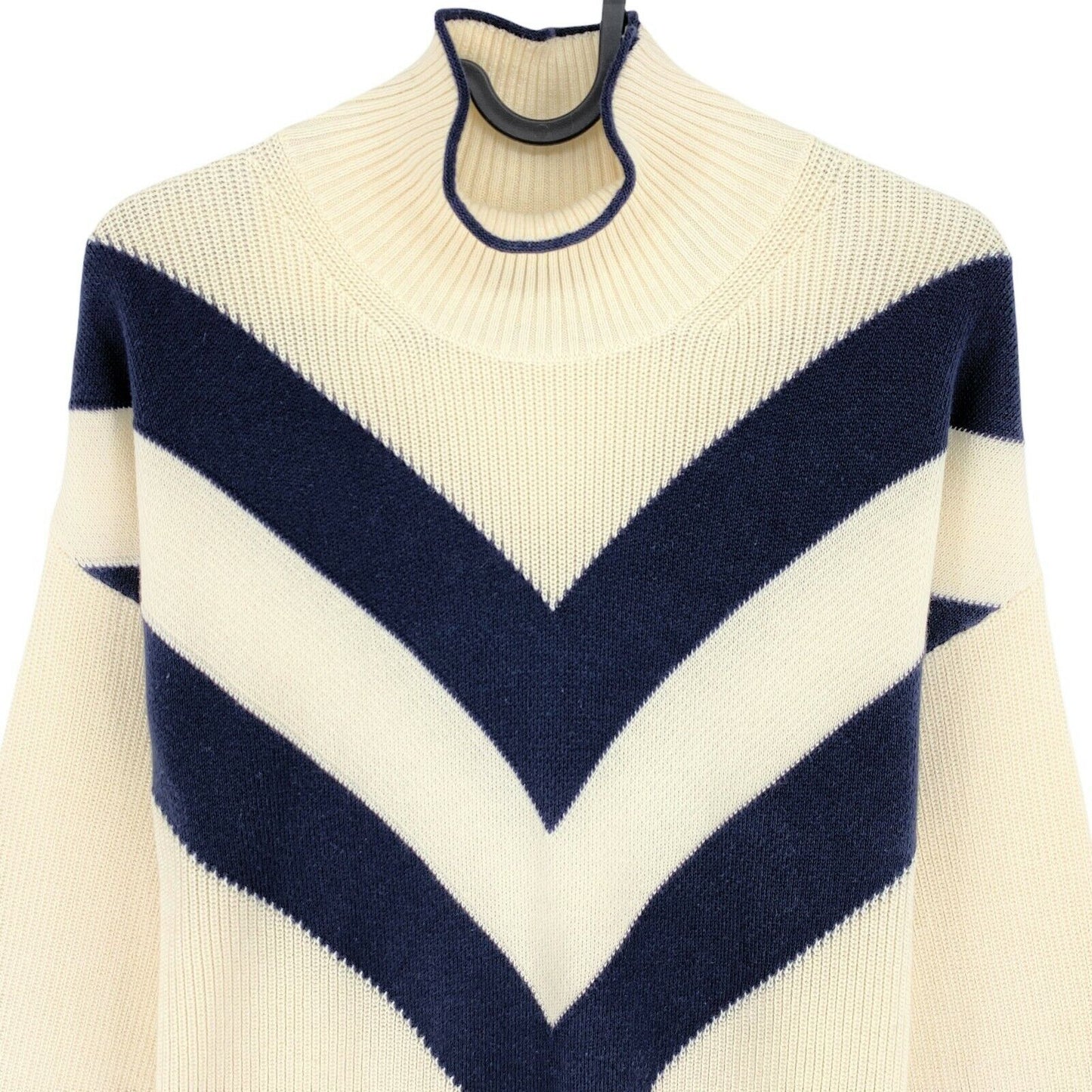 GANT Beige Cotton High Neck Jumper Sweater Size XS