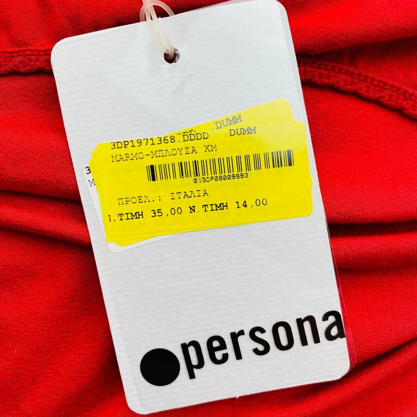 PERSONA Red Round Neck Tank Top Size M