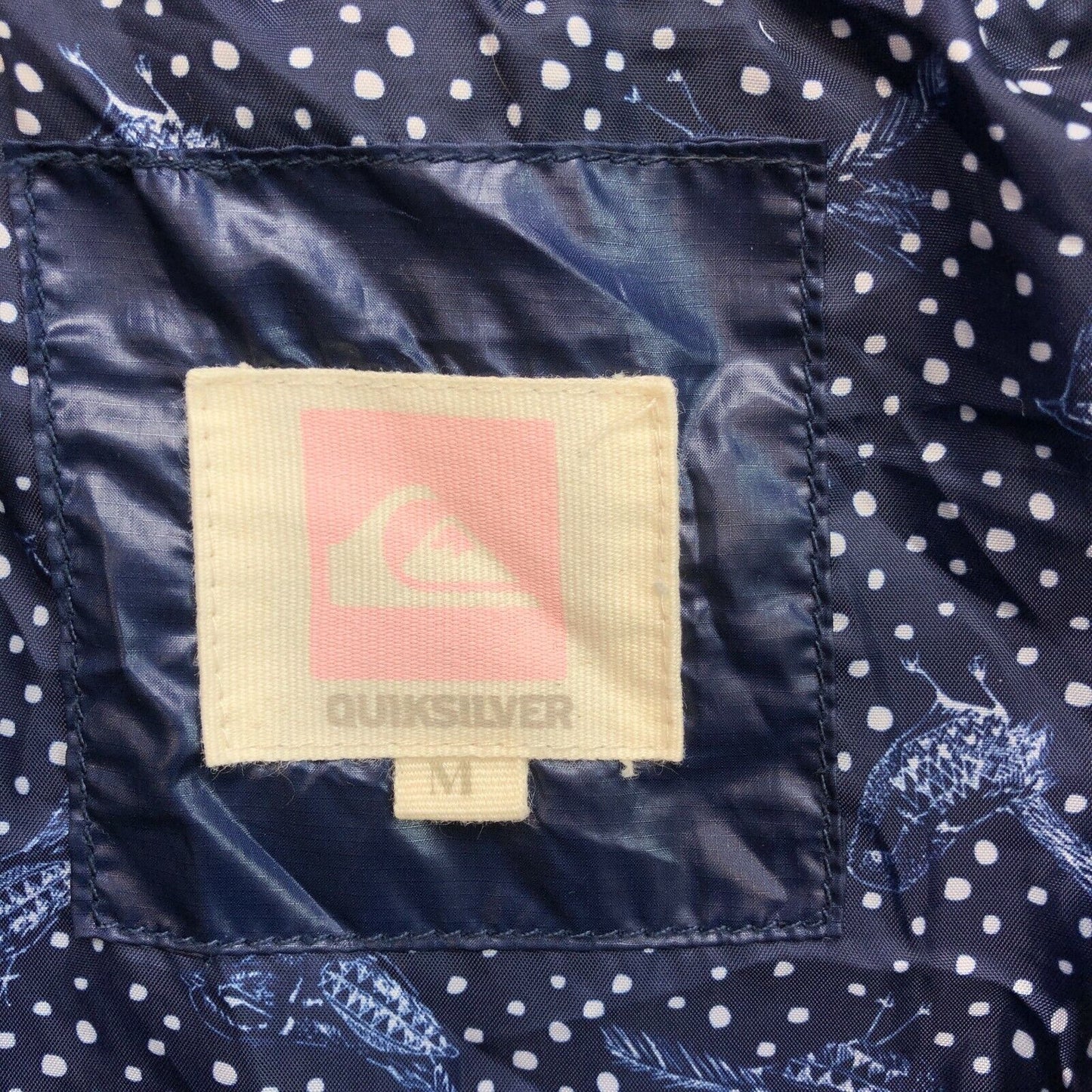 QUIKSILVER Navy Blue Hooded Padded Puffer Jacket Coat Size M