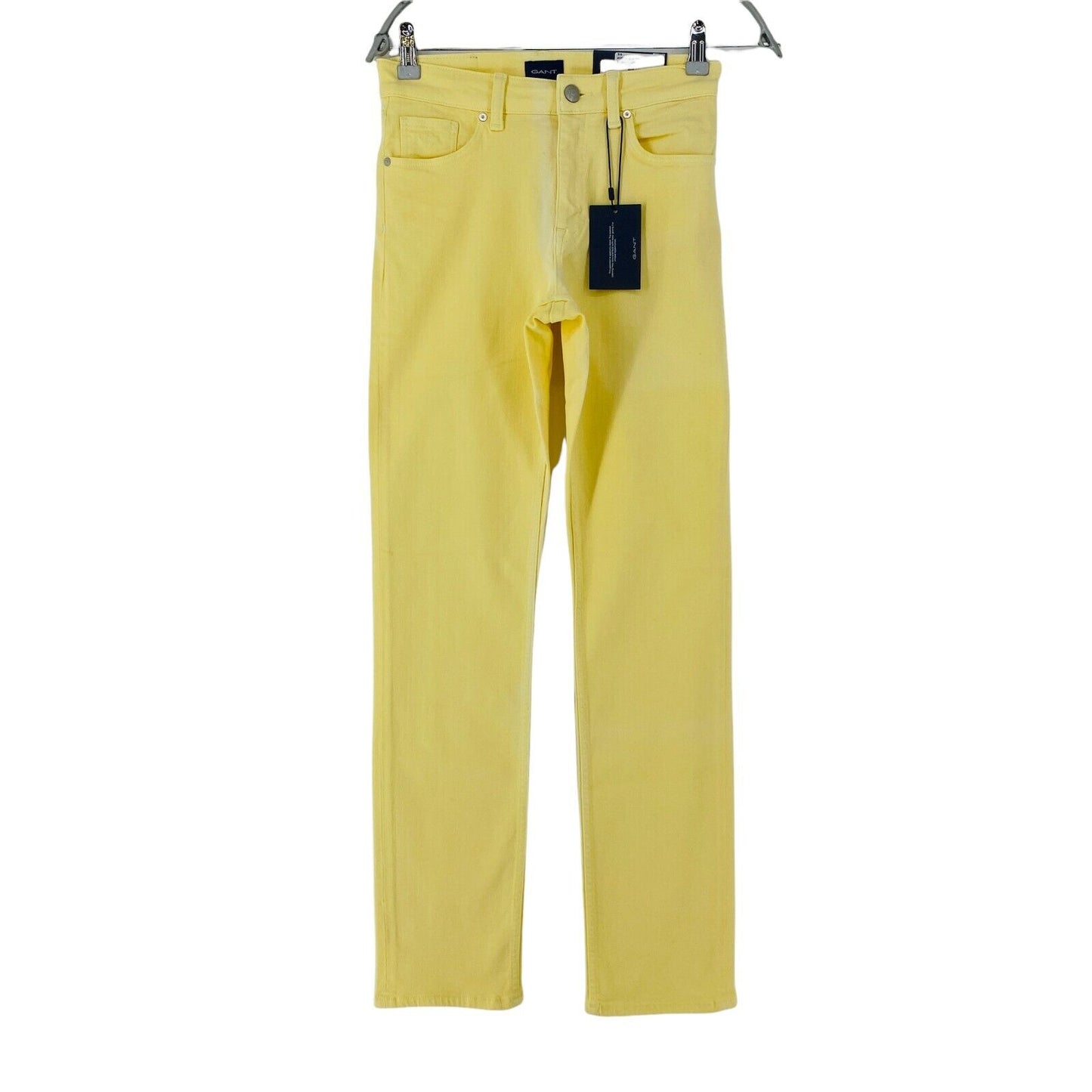 GANT Women Yellow Stretch Mid Rise Slim Tapered Fit Jeans Size W26 L32