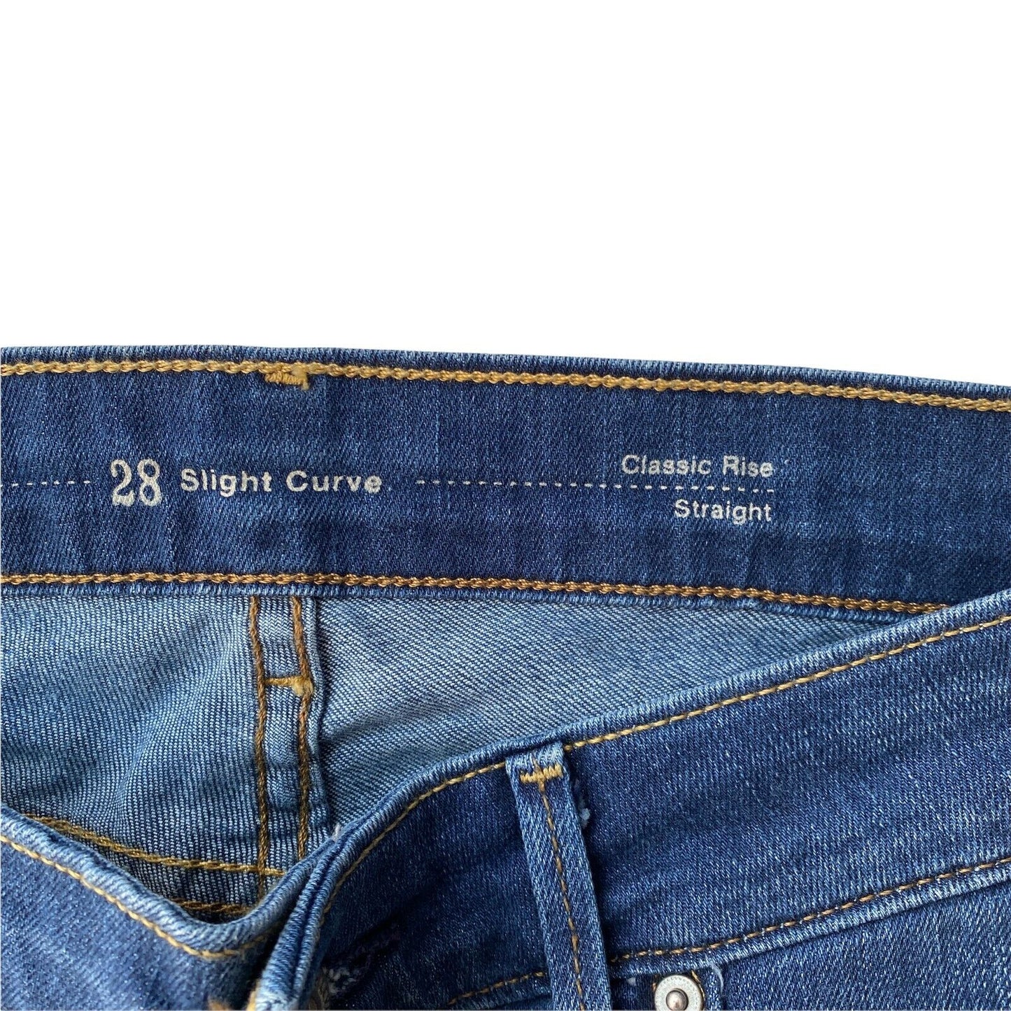 Levi's Slight Curve Women Blue Classic Rise Regular Straight Fit Jeans W28 L34