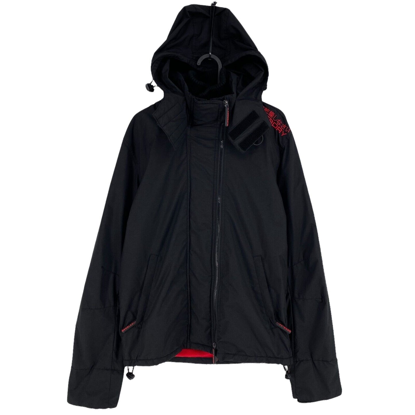 SUPERDRY The Windcheater Schwarze Kapuzenjacke Größe S