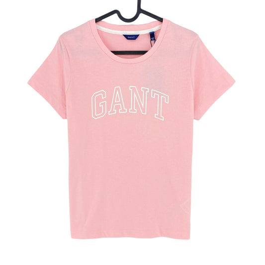 GANT Light Pink Arch Logo Crew Neck T Shirt Size M