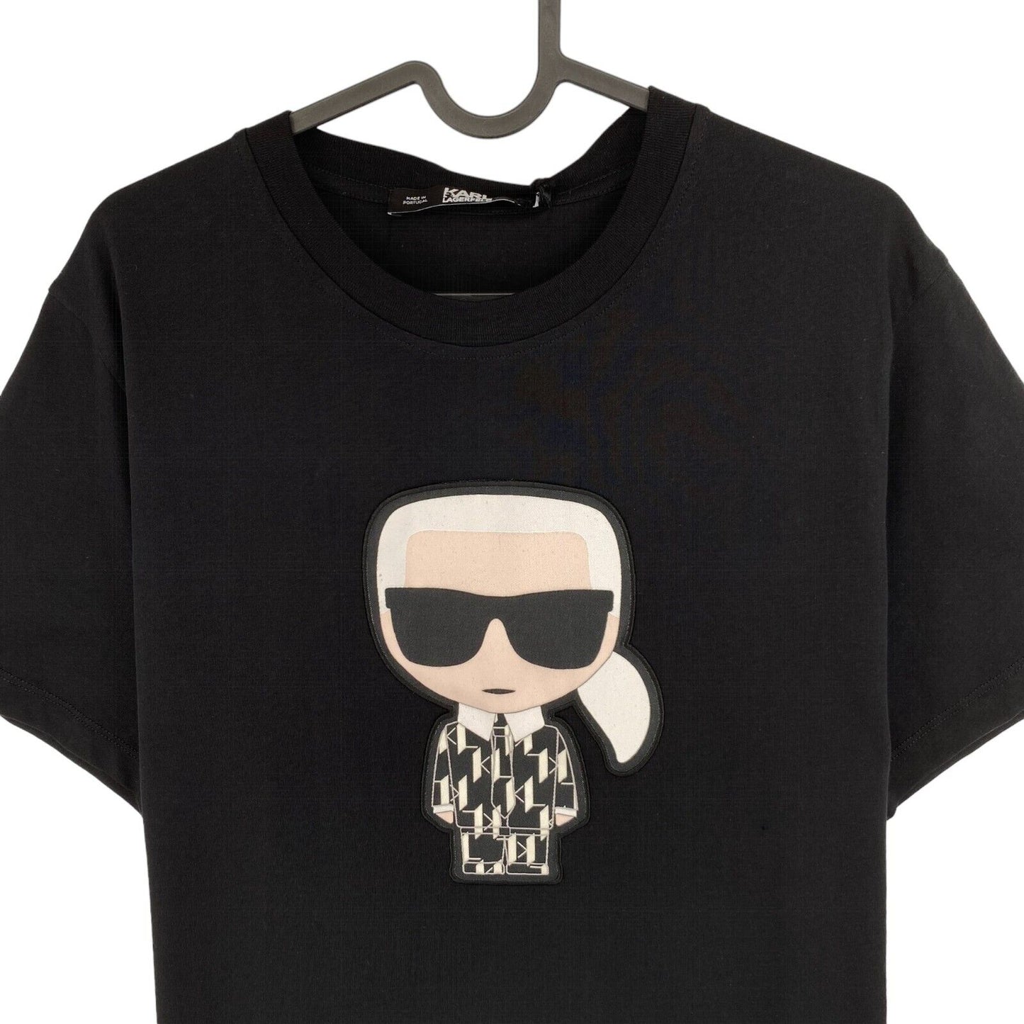 KARL LAGERFELD Black Unisex Ikonik Karl SS Crew Neck T Shirt Size XS