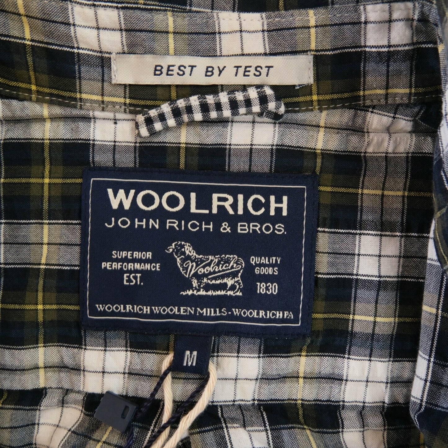 WOOLRICH Green Madras Field Shirt Size M