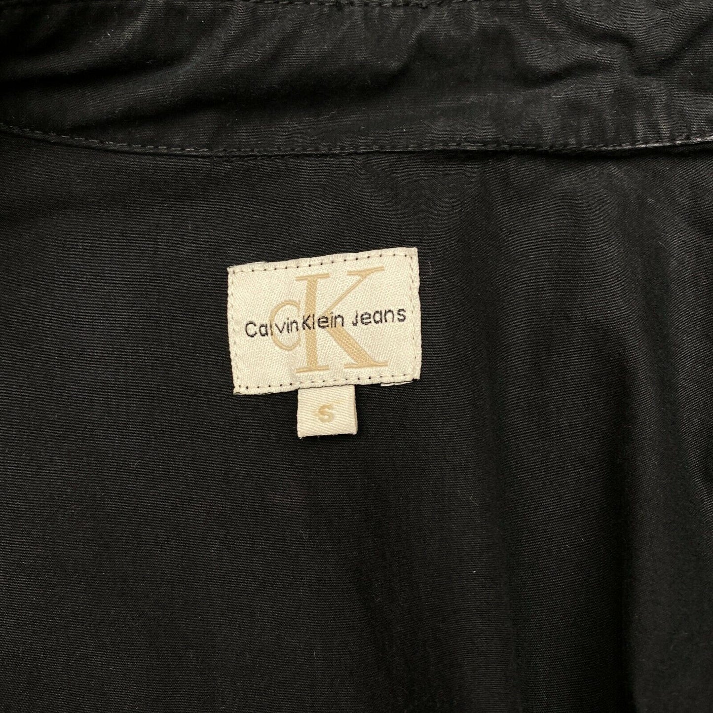 Calvin Klein Jeans Black Cotton Blend Jacket Size S