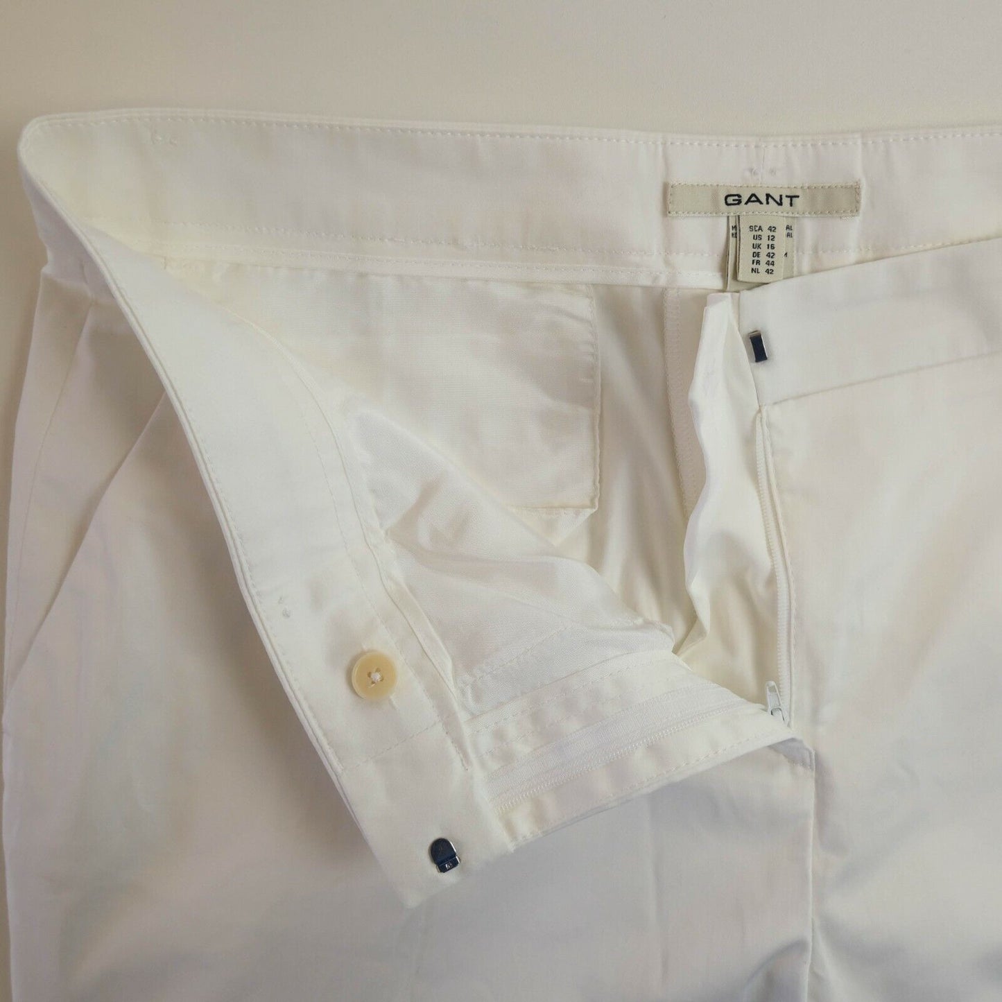 GANT White Capri Pants Trousers Size EU 42 UK 16 US 12