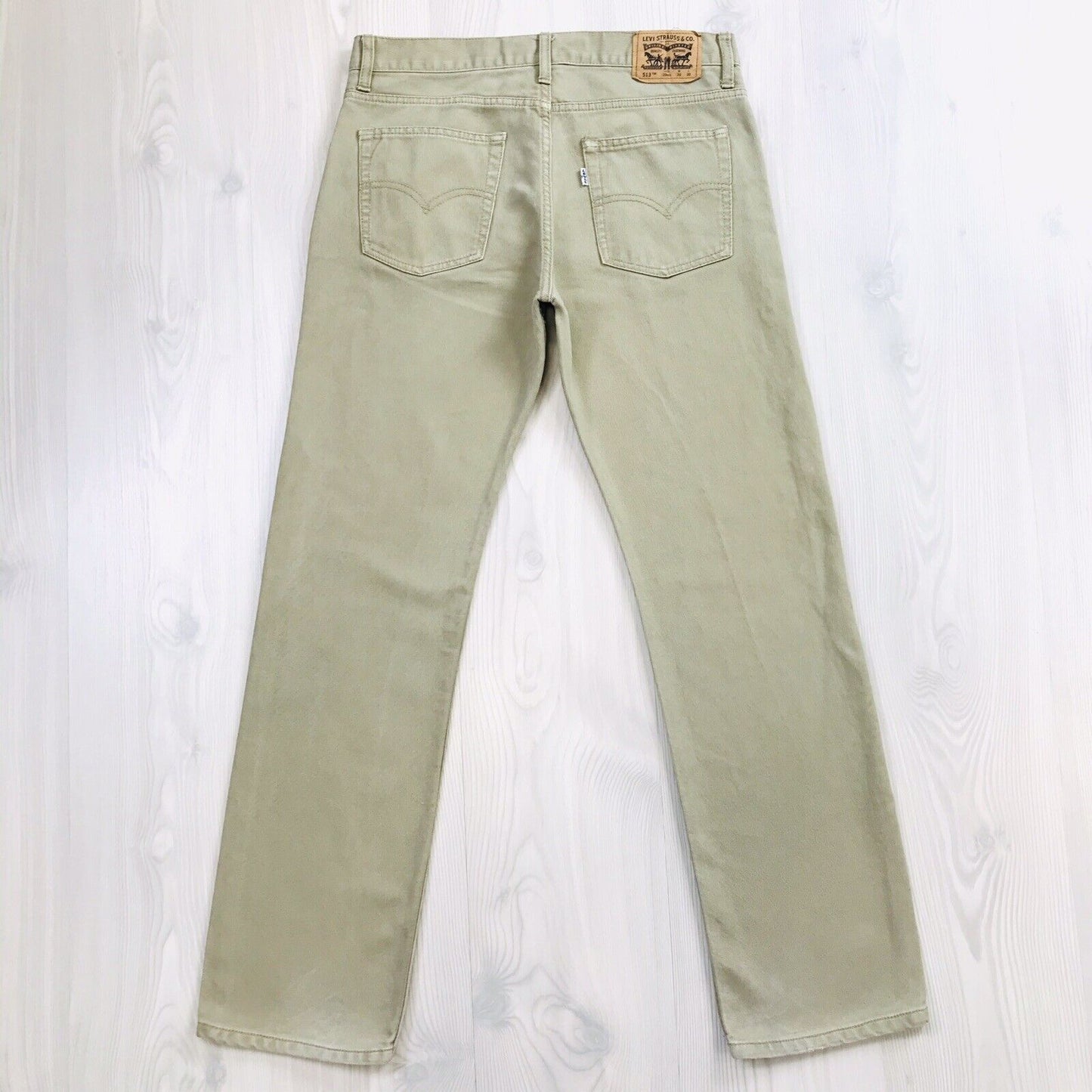 Vintage Levi's 514 Beige Slim Straight Fit Jeans 20 Reg / W30 L30