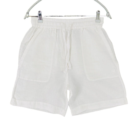 Tommy Hilfiger Women White Relaxed Fit Linen Shorts Size EUR 34 UK 6 US 2