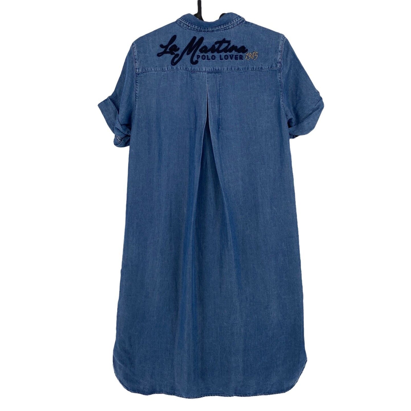 LA MARTINA Blue Short Denim Short Sleeves Dress Size 1 / XS