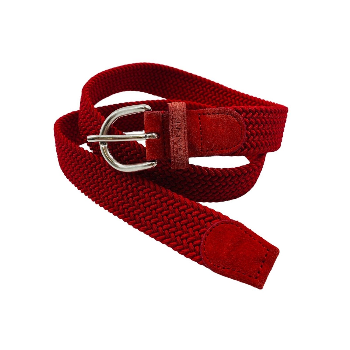 GANT Ladies Red Elastic Stretchy Braid Belt Size 85 cm 34 in.