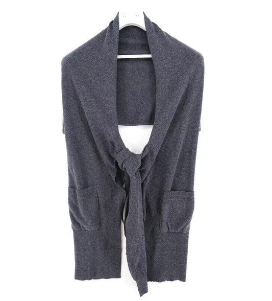 Eryn Brinie Women Dark Grey Alpaca Blend Cardigan One Size