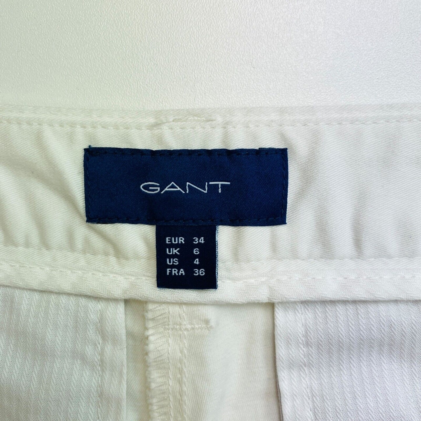 GANT White Fryda Slim Chino Pants Trousers Size EU 34 UK 6 US 4