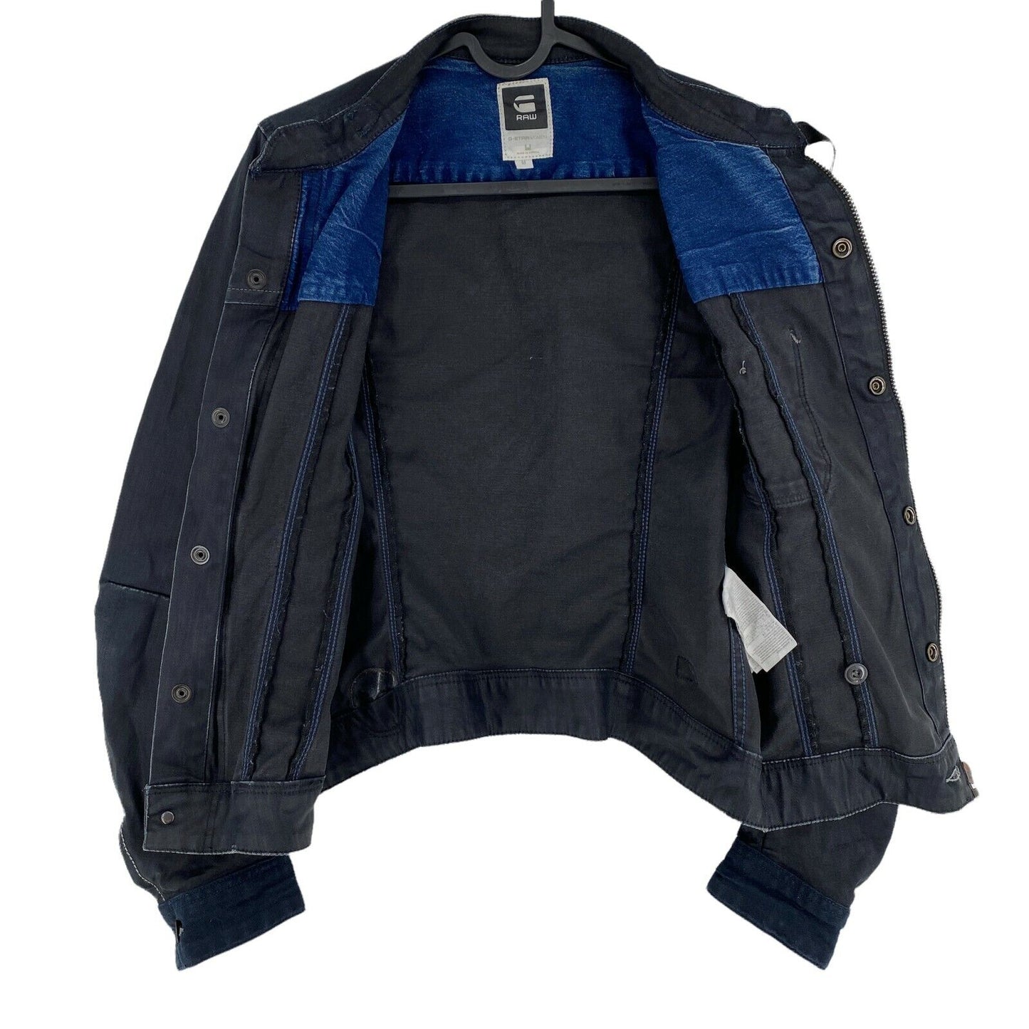 G-STAR RAW COMIC 5620 Marineblaue Jacke aus Baumwollmischung, Größe M