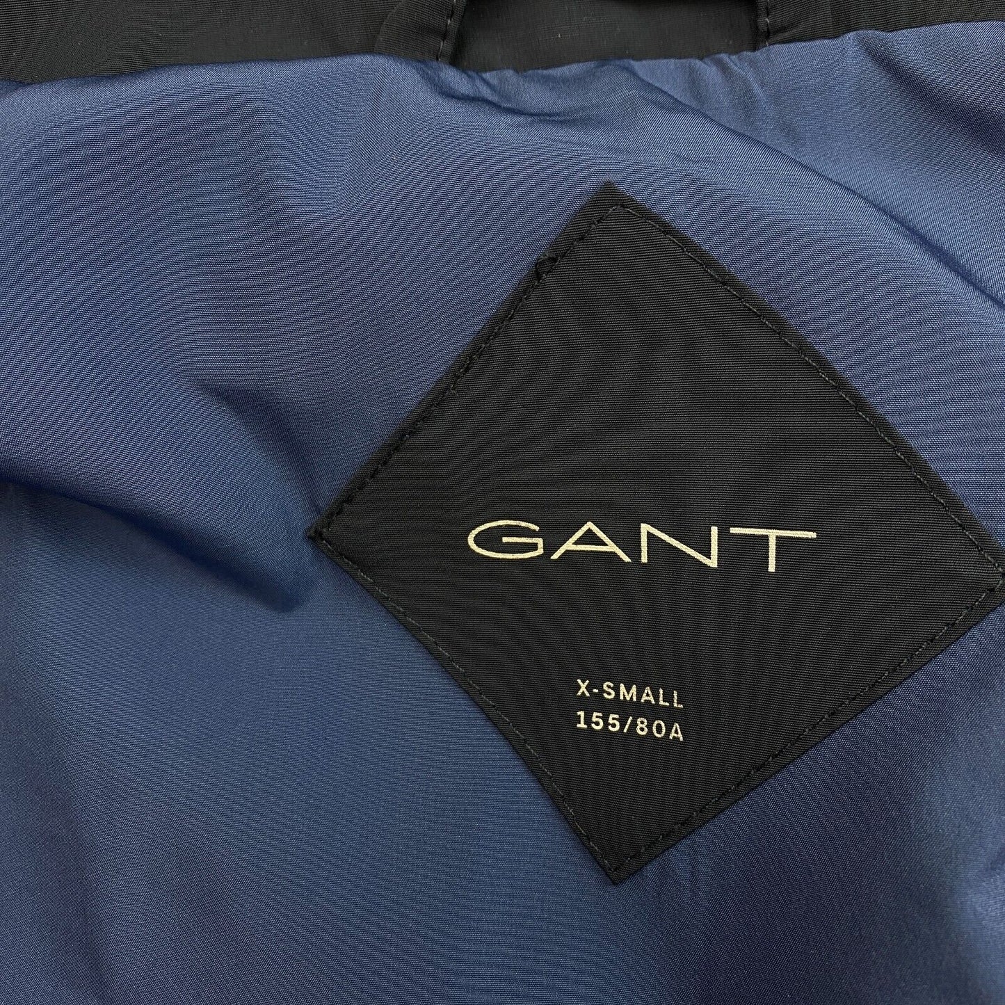 GANT Bleu Marine Short Wind Parka Jacket Manteau Taille XS