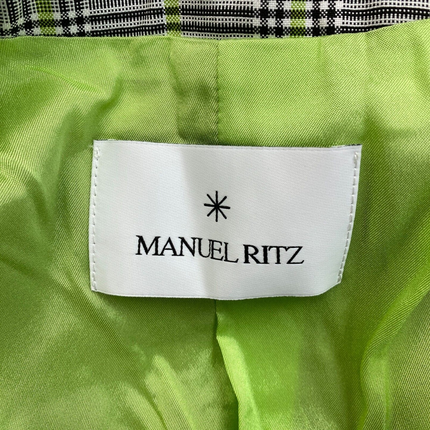 Manuel Ritz Green Check Blazer Jacket Size IT 44 EU 40 UK 12 US 10