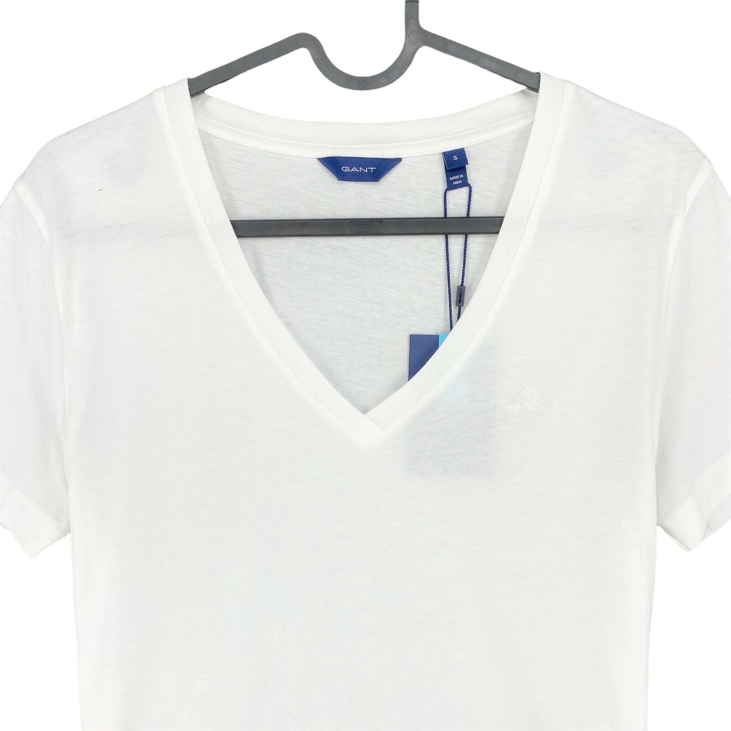 GANT T-shirt original blanc à col en V Taille S