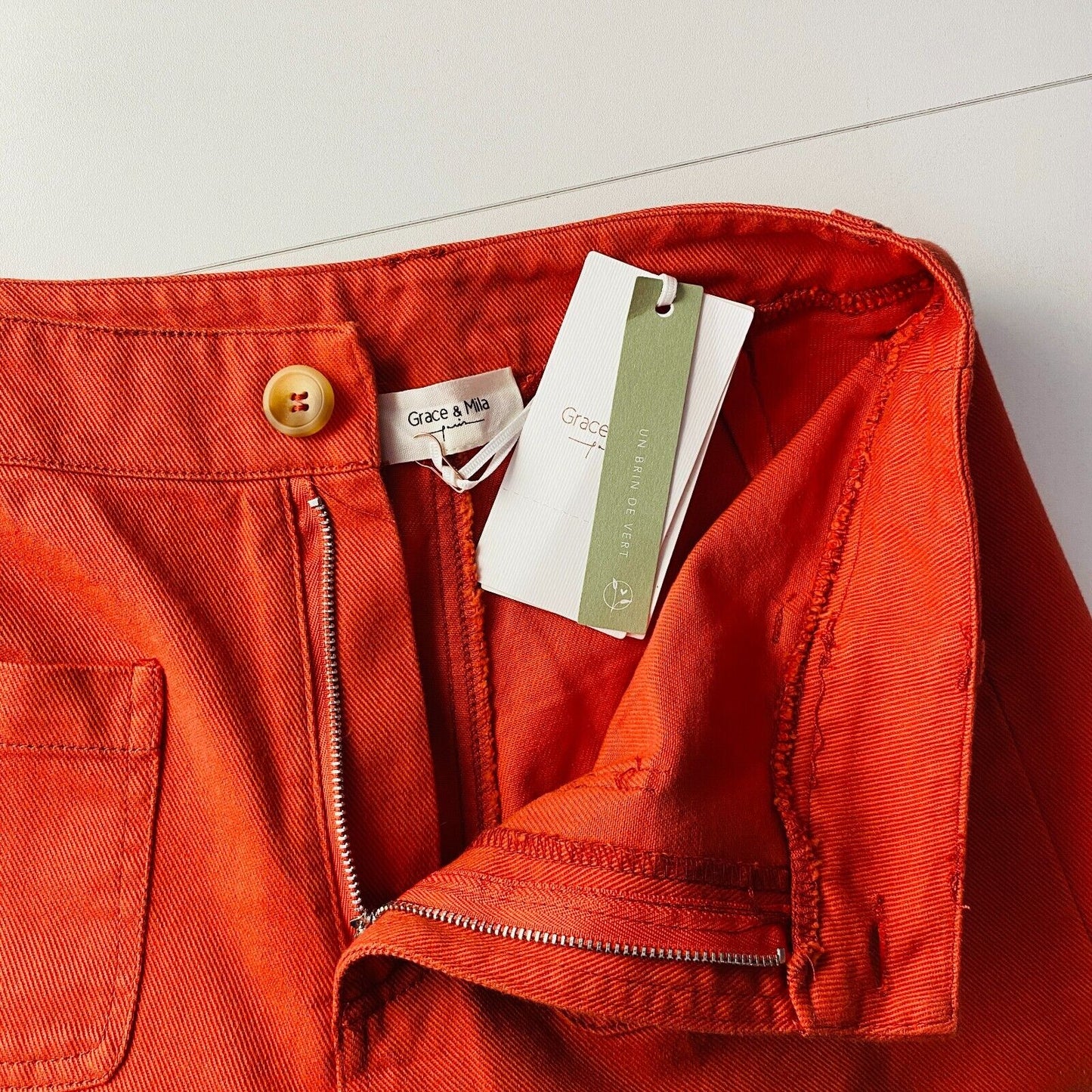 Grace & Mila Women Orange Relaxed Wide Leg Fit Jeans Size S W27