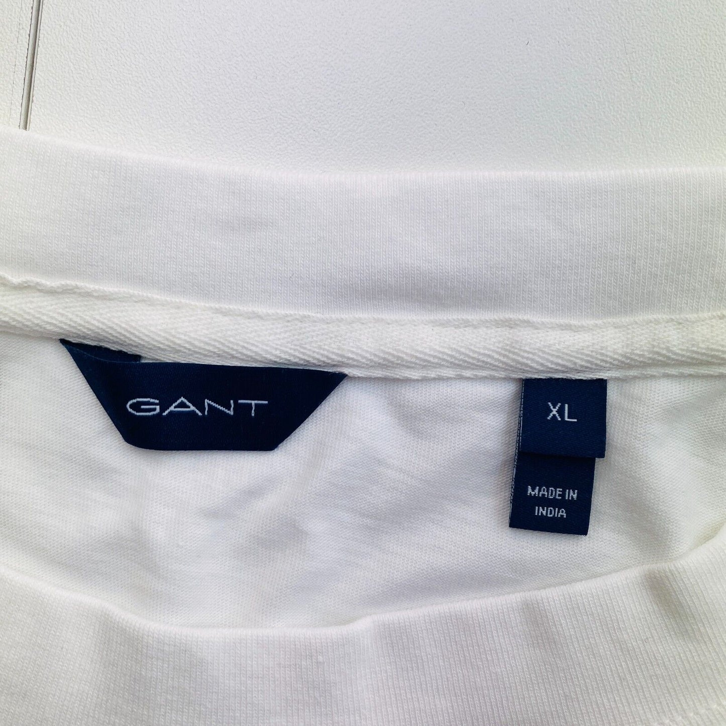 GANT Women White Icon G Essential Crew Neck SS T Shirt Size XL