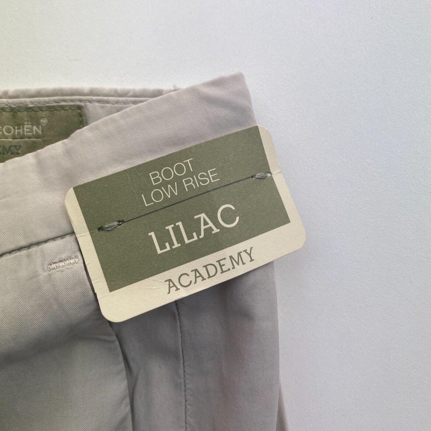 JACOB COHEN Women LILAC Grey Low Rise Chino Pants Trousers Size W29 L30