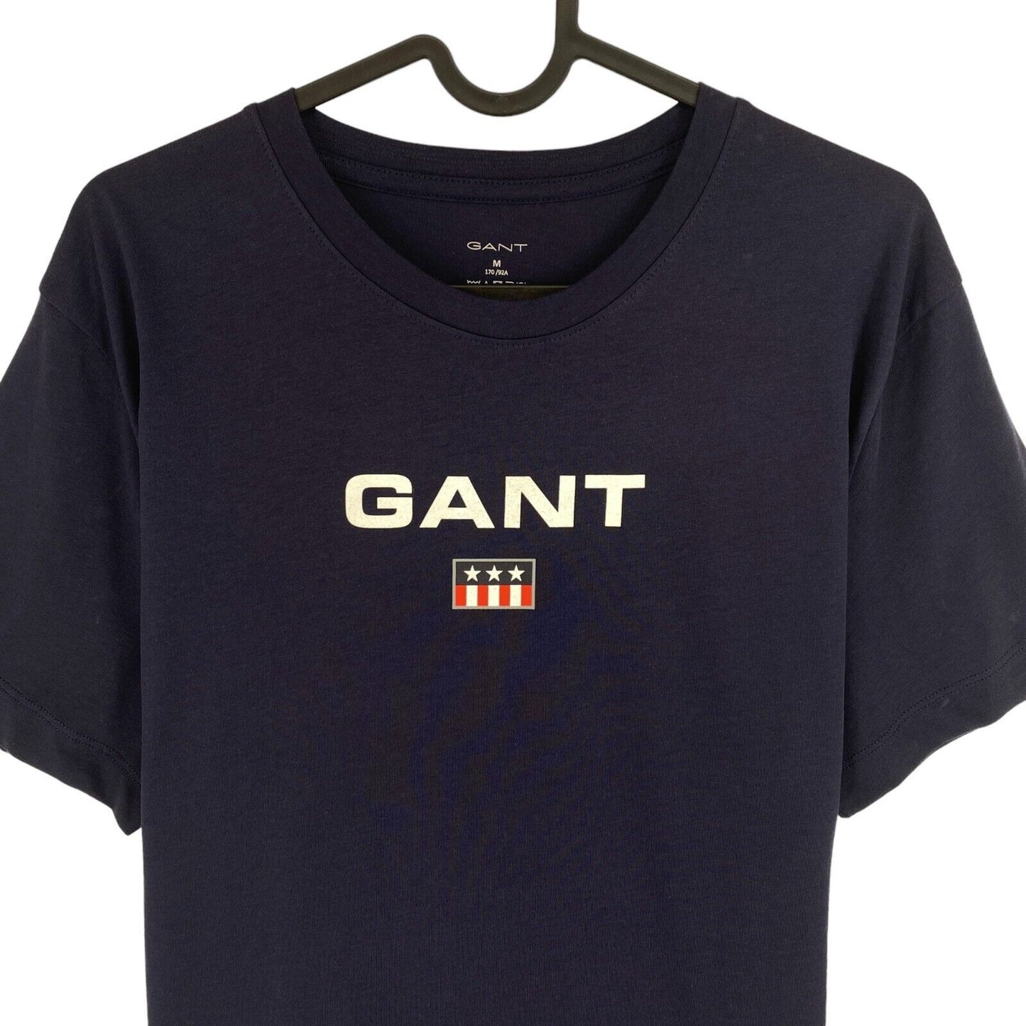 GANT Men Navy Blue Jersey Crew Neck Short Sleeves T Shirt Size M