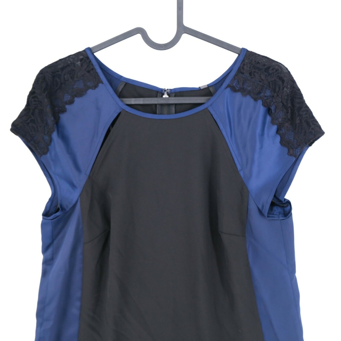 NAF NAF Top Bluse mit Rundhalsausschnitt, schwarz, Größe 38