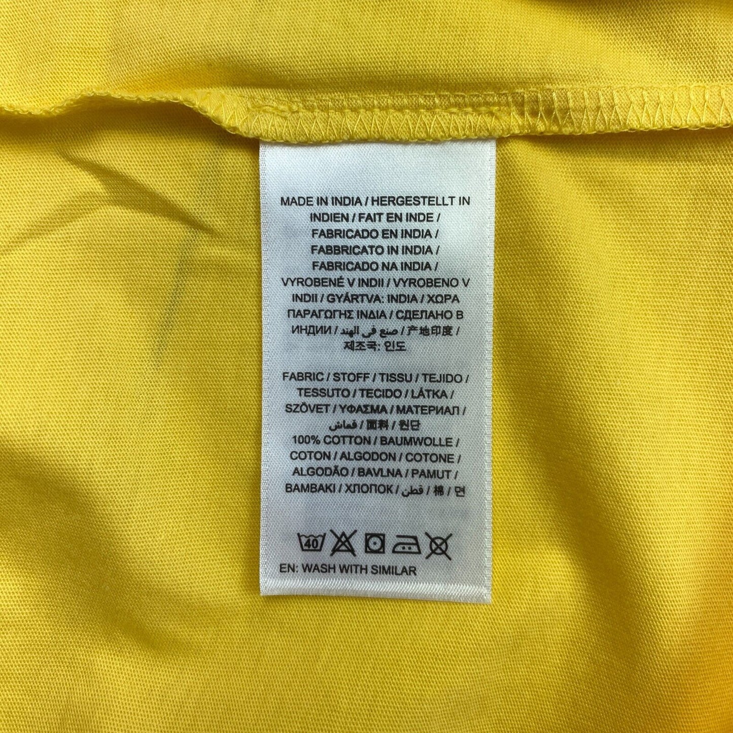 GANT Yellow Original Slim Fit V Neck Short Sleeves T Shirt Size 2XL XXL