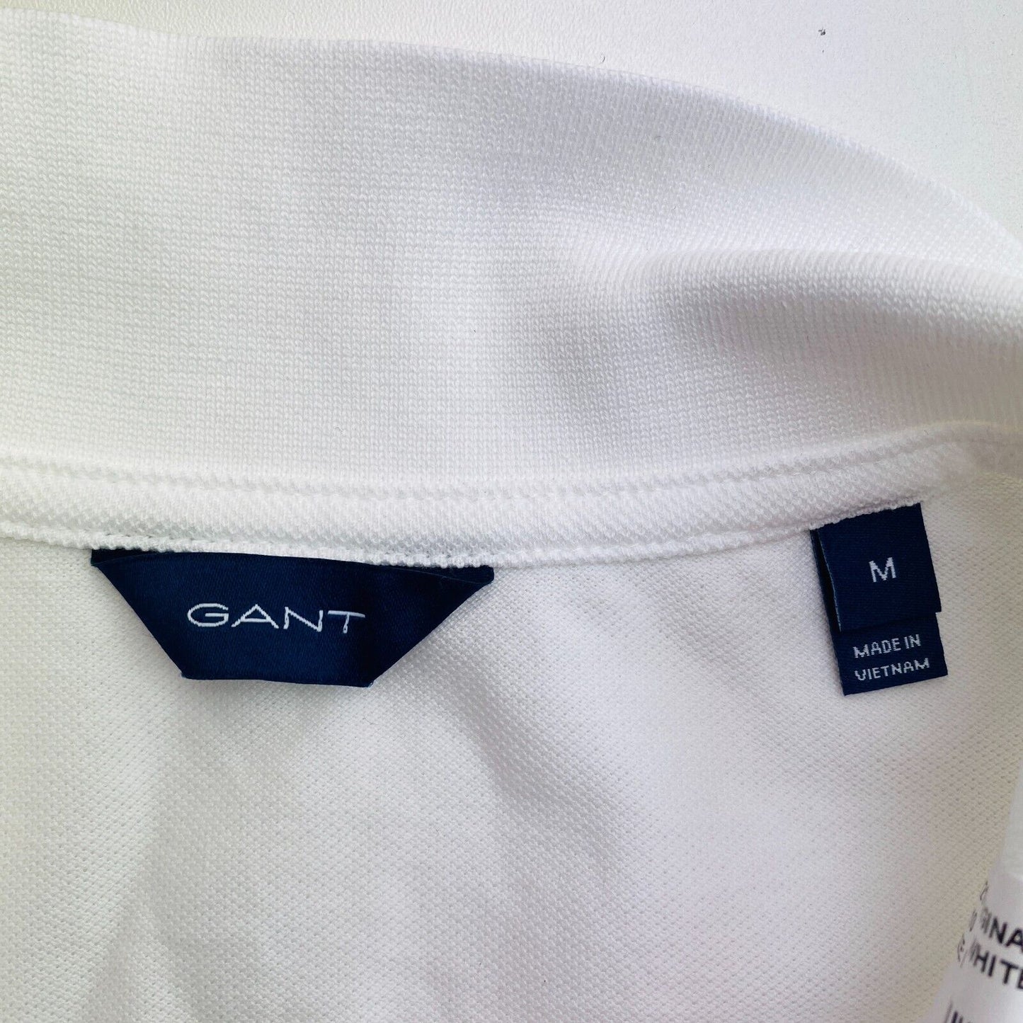 GANT Women White Original Pique Short Sleeve Polo Shirt Size M