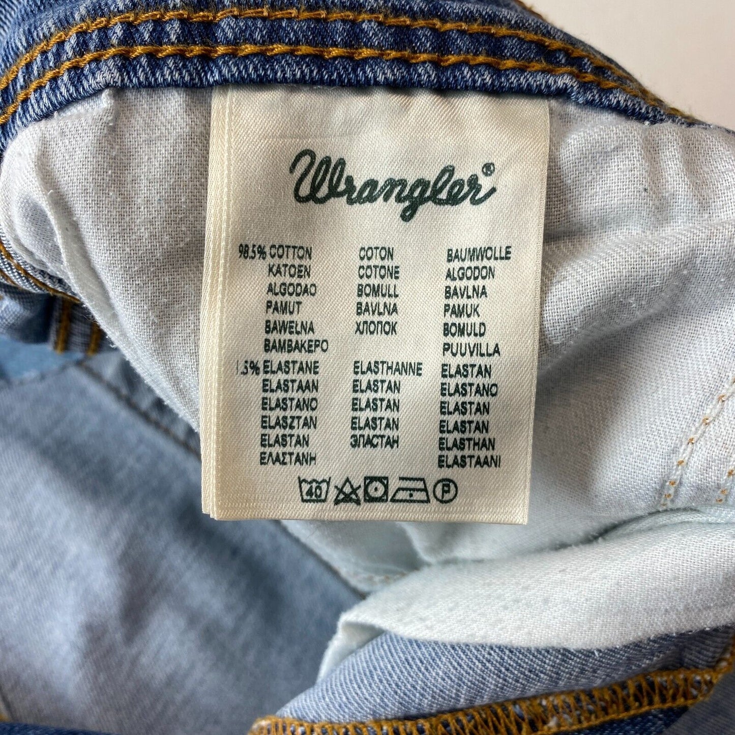 Wrangler TEXAS, Blaue Stretch-Jeans, normale Passform, gerade Passform, W40 L32