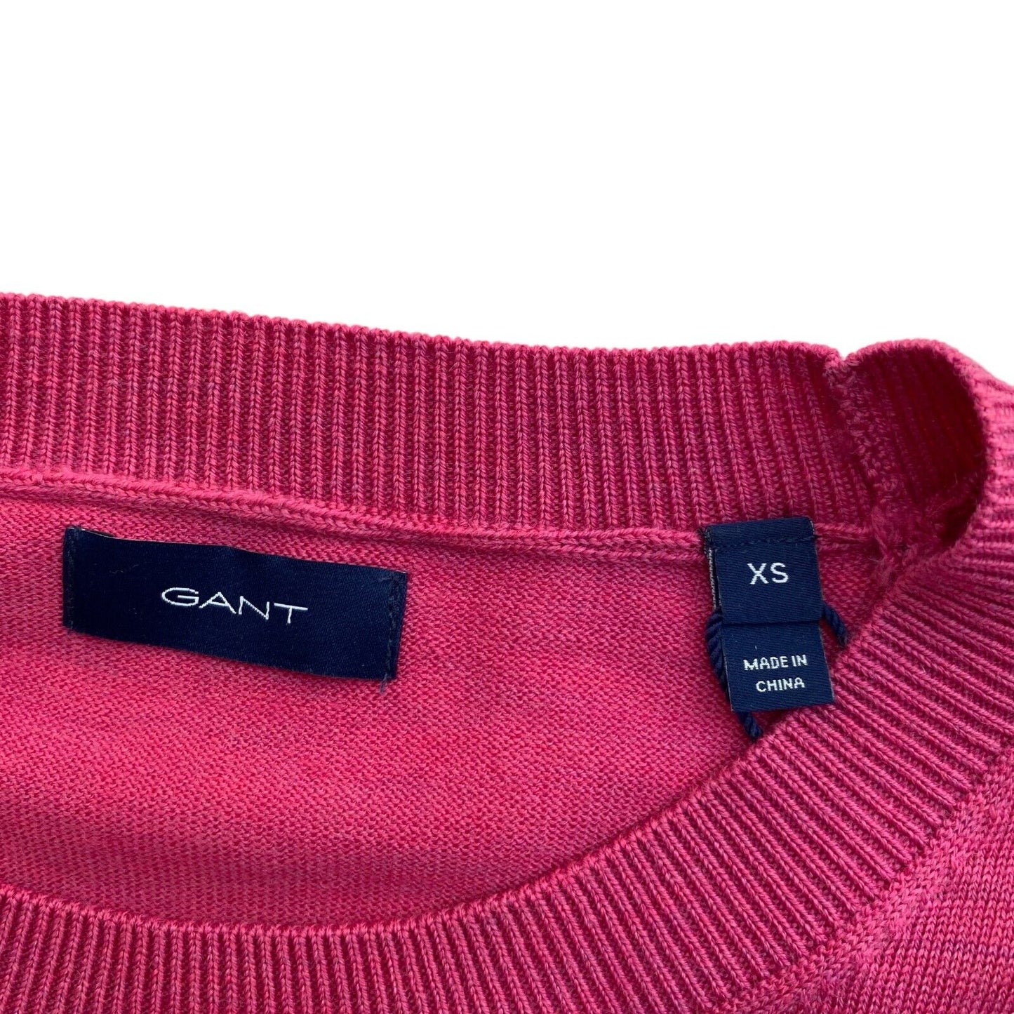 GANT Pink 100% Wool Crew Neck Sweater Jumper Size XS