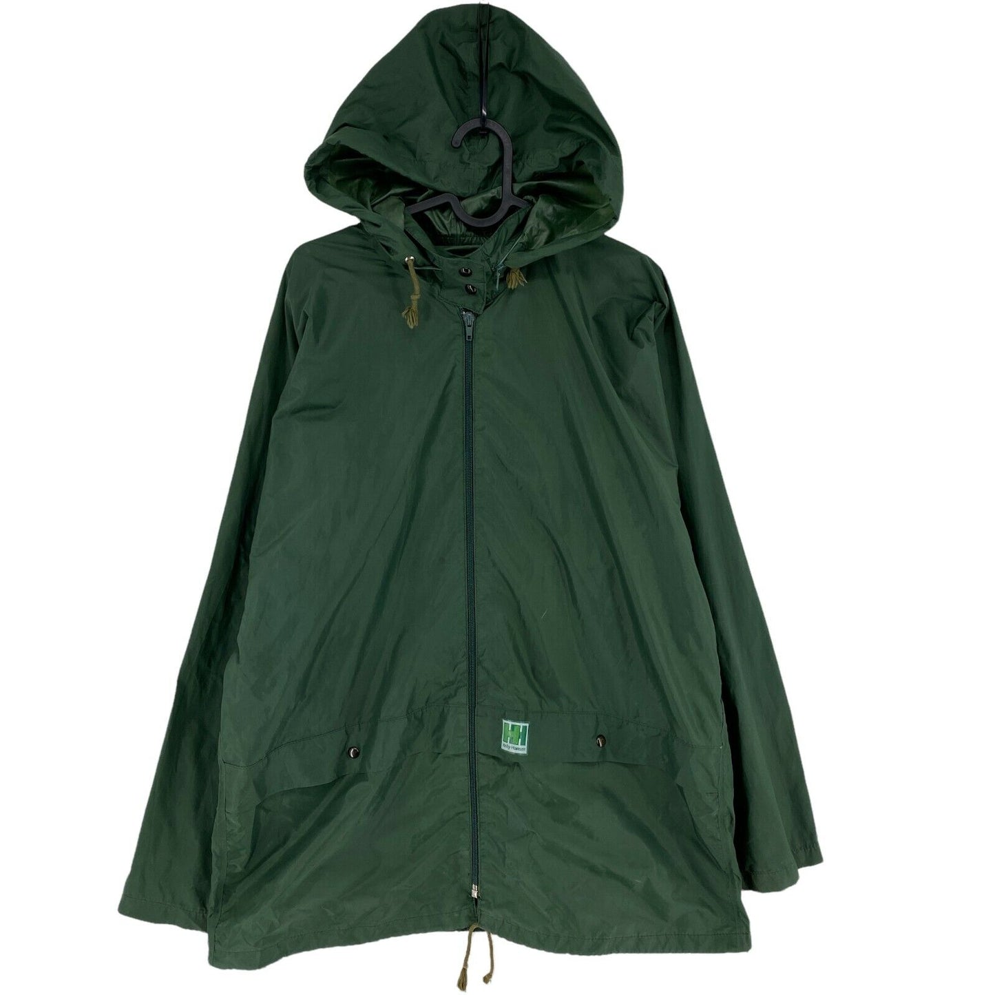 HELLY HANSEN Dark Green Waterproof Hooded Rain Jacket Size M