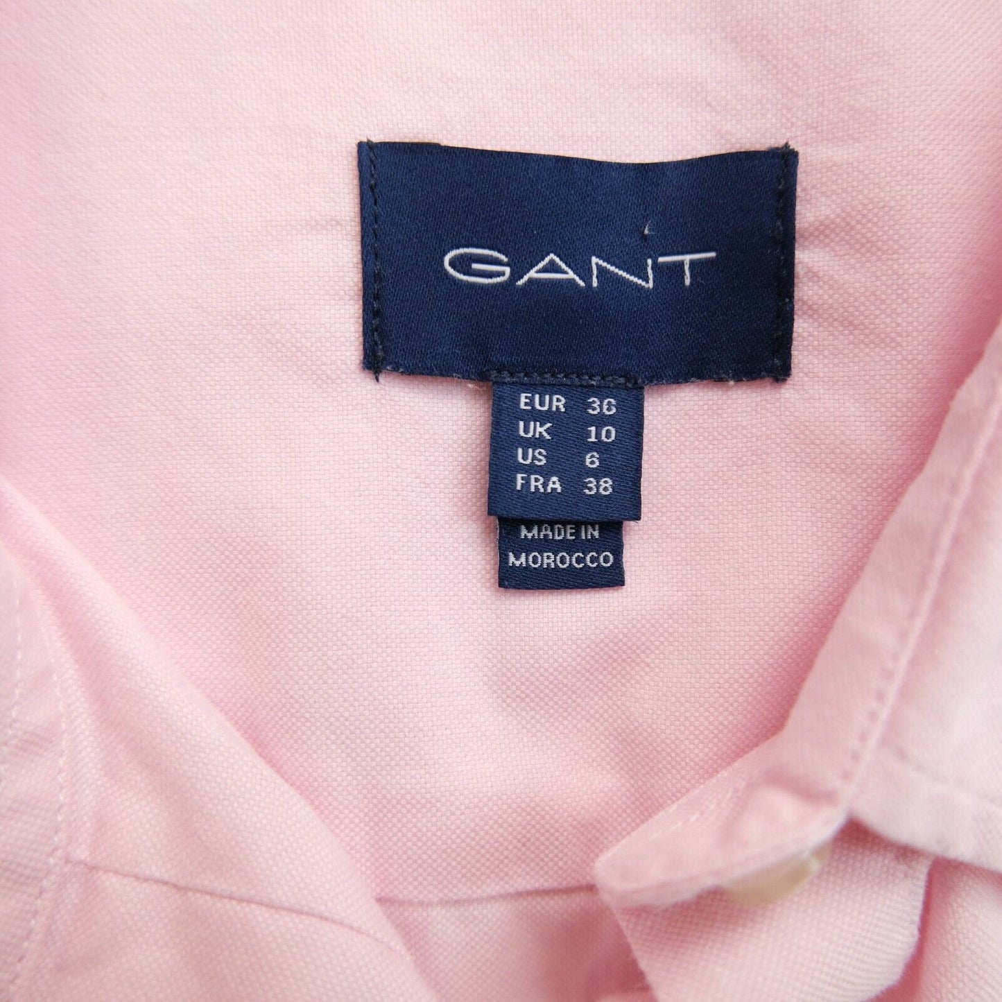 GANT Pink Logo Short Sleeves Shirt Size EU 36 UK 10 US 6