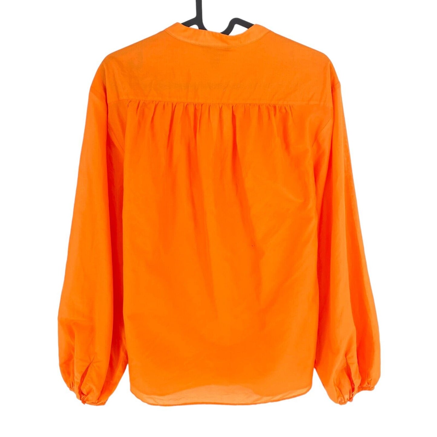 GANT Women Orange Relaxed Cotton Silk Long Sleeve Blouse Size EU 36 UK 8 US 6