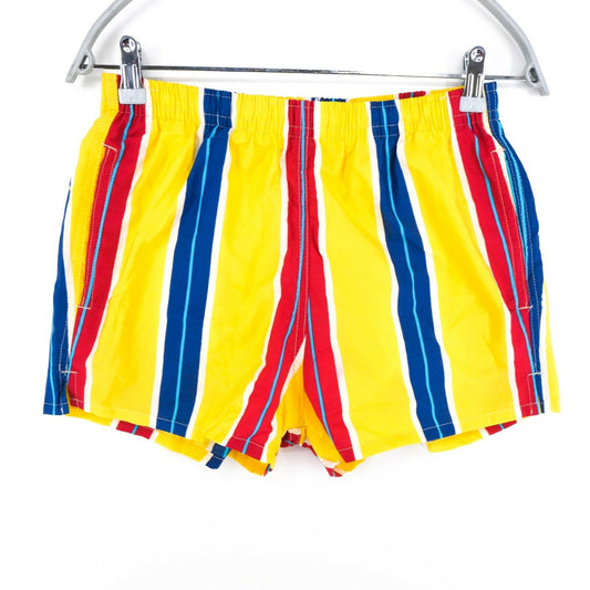 ZETA ZUKKI Maillot de bain rayé jaune Short de bain Trunks Taille M XL