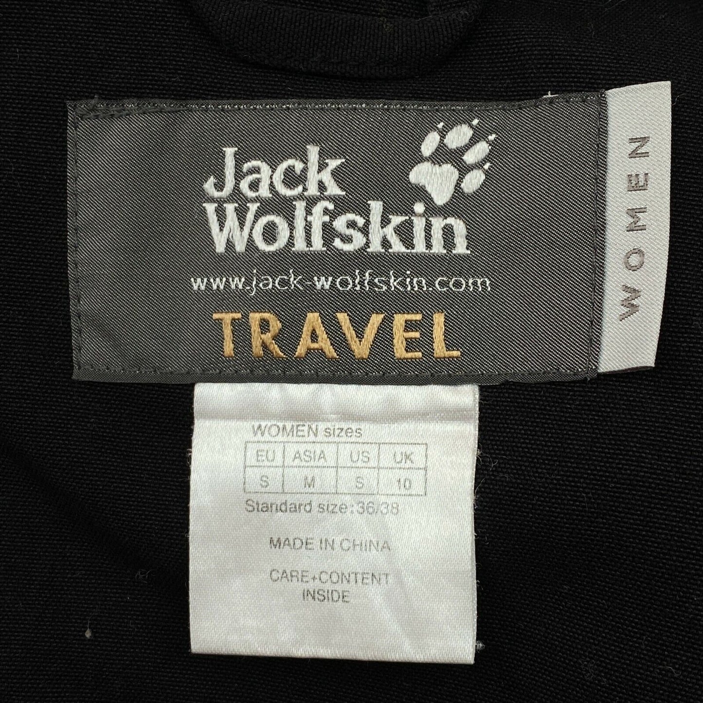 Jack Wolfskin Black Jacket Size S