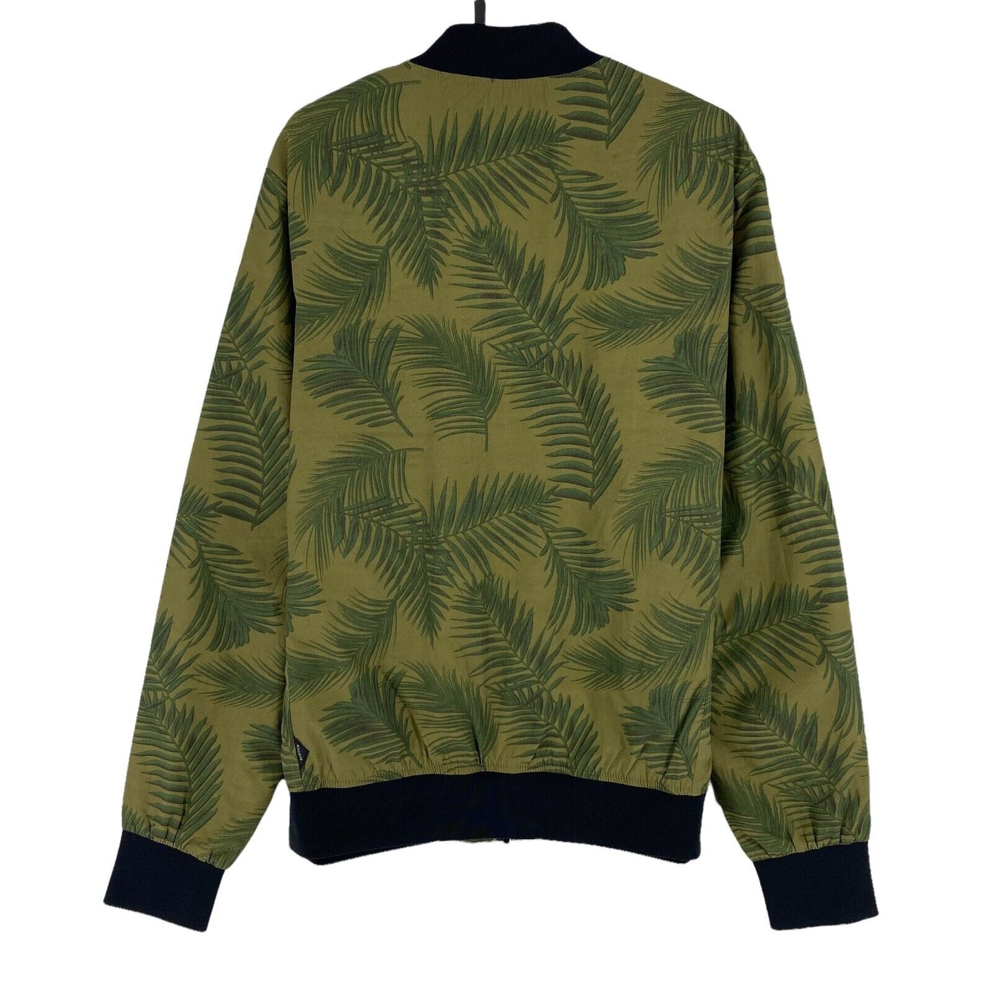 RRP €149 Scotch & Soda Dark Green Palm Leaf Print Bomber Jacket Size S M L XL