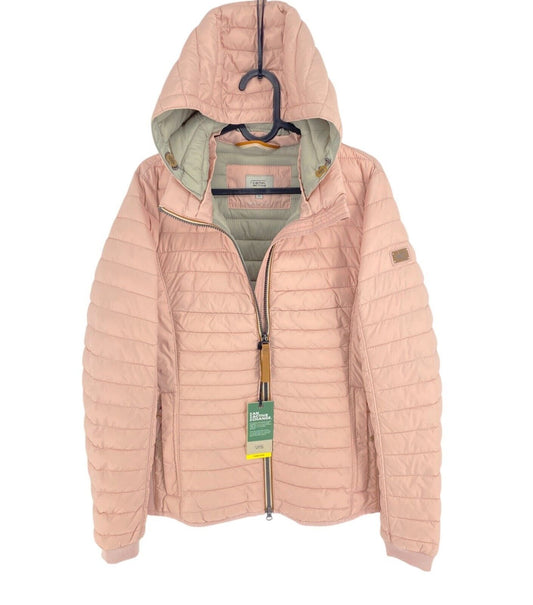 CAMEL ACTIVE Light Pink Hooded Padded Quilted Jacket Coat Size EU 36 UK 8 US 6