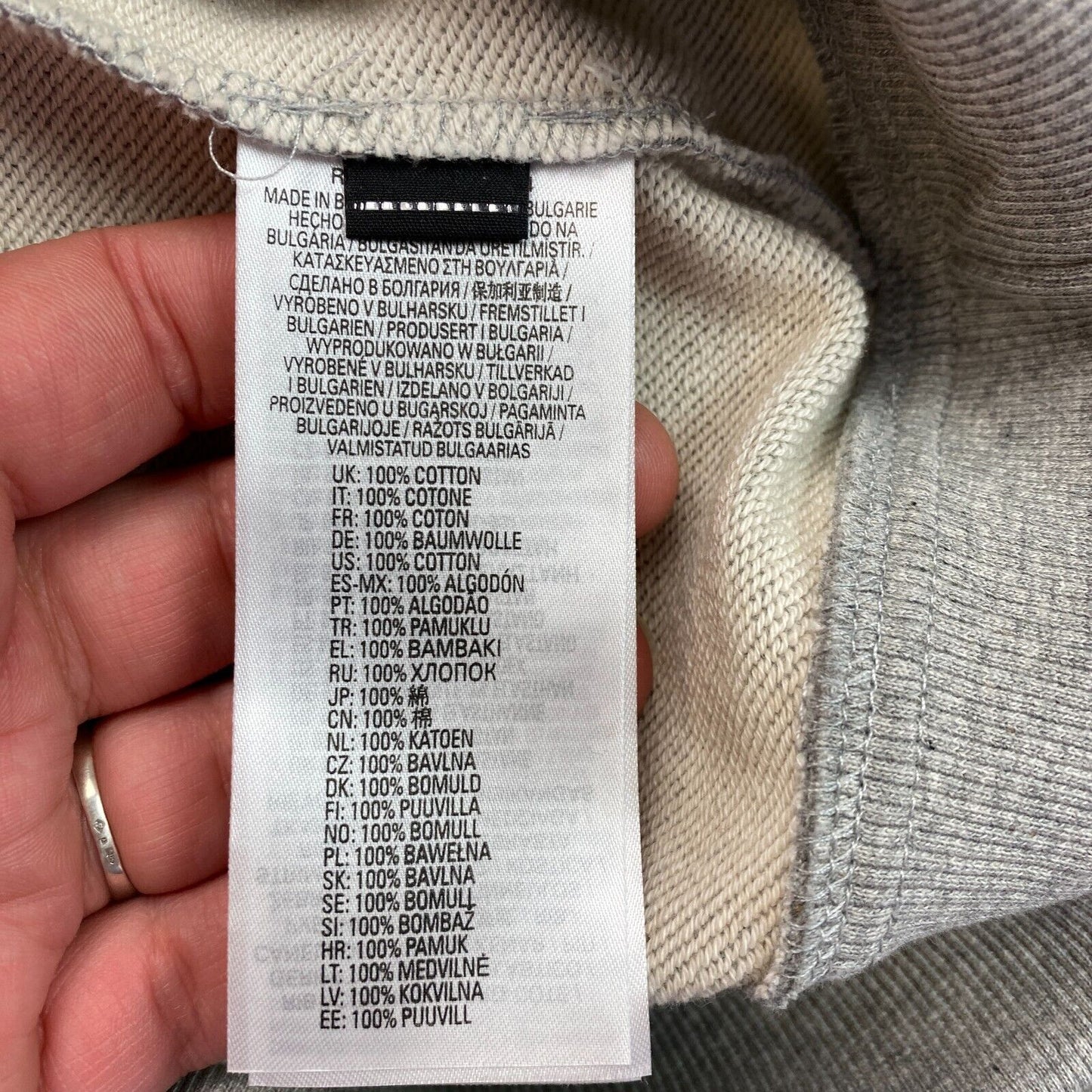 DIESEL Kapuzenpullover mit Logo, grau, Größe XS