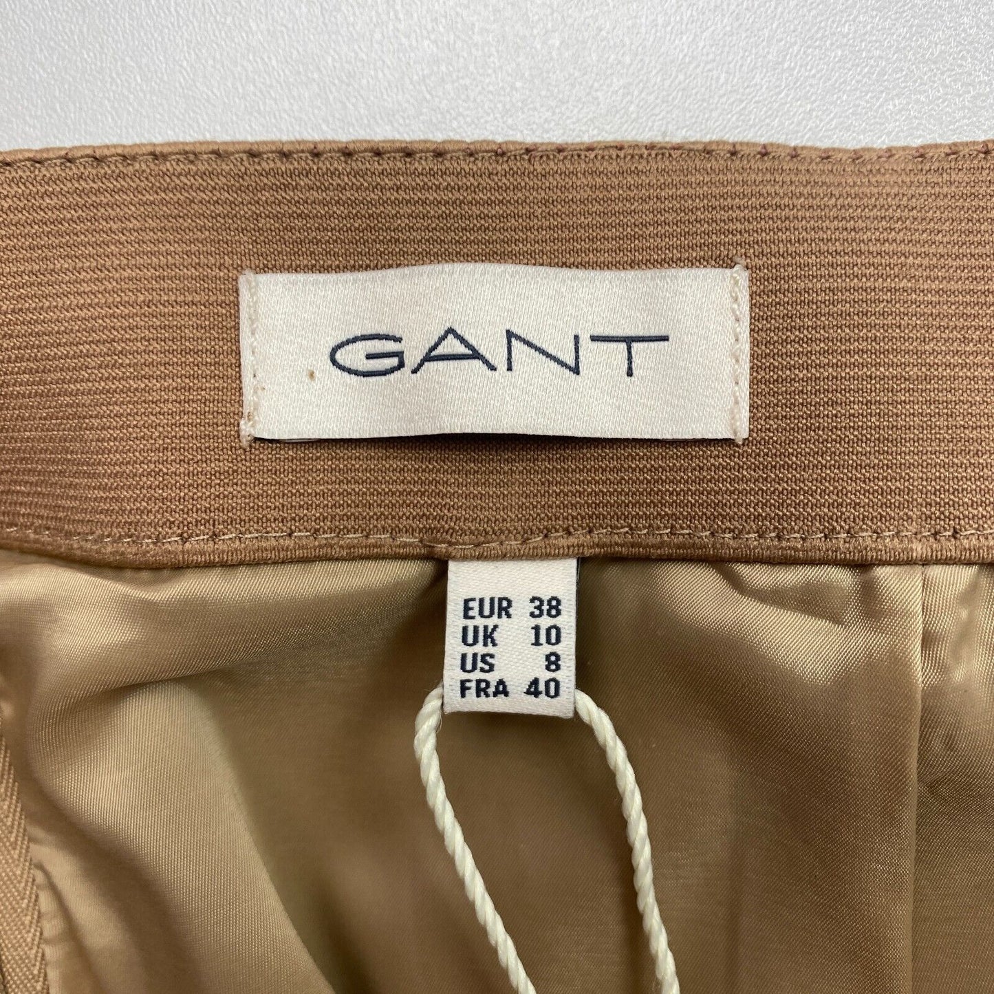 GANT Jupe crayon en cuir coupe slim marron Taille EU 38 UK 10 US 8