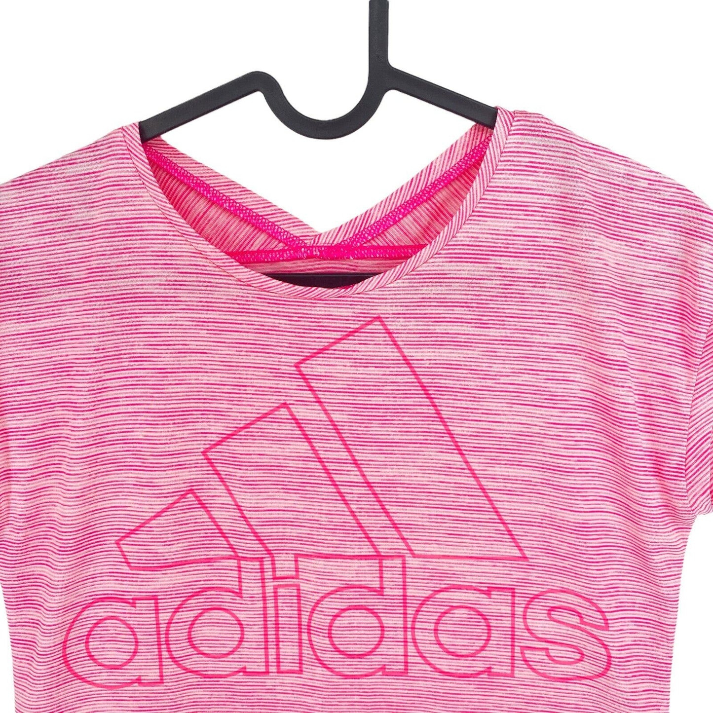 Adidas Climalite Pink Cropped Crew Neck T Shirt Size 10 - 12 Years