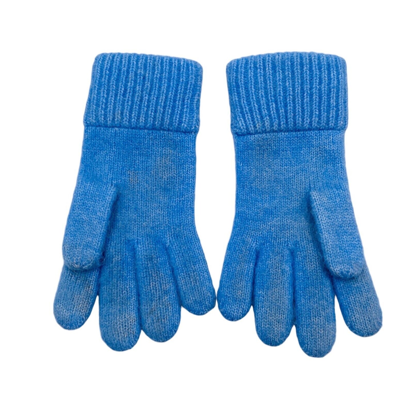 GANT Women Blue Alpaca Wool Blend Warm Knit Gloves One Size