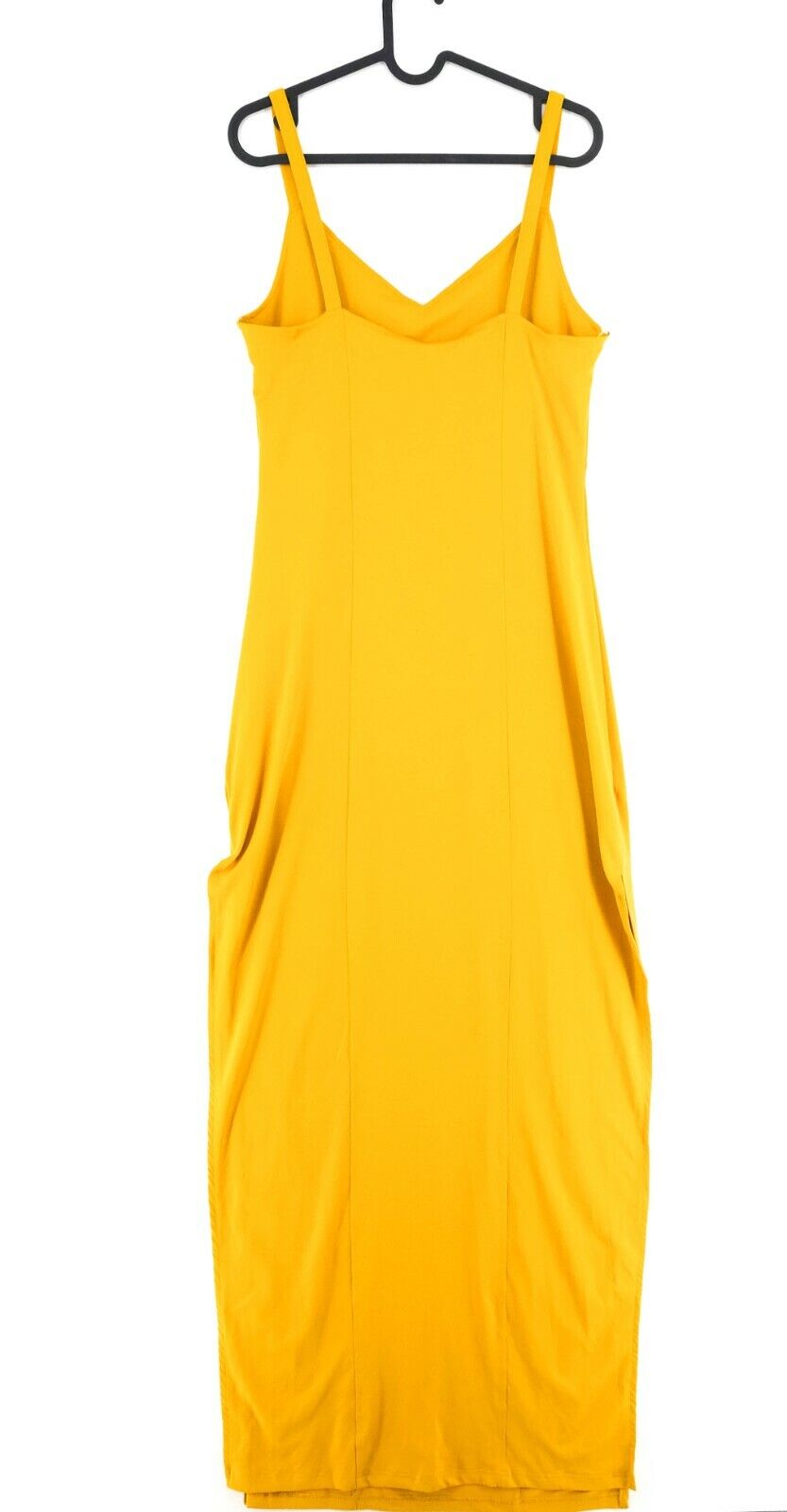 SUPERTRASH Yellow V Neck Long Pencil Dress Size L