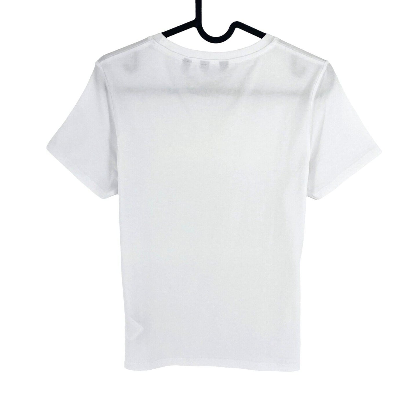 GANT Women White CTN/ELA Crew Neck SS T Shirt Size S