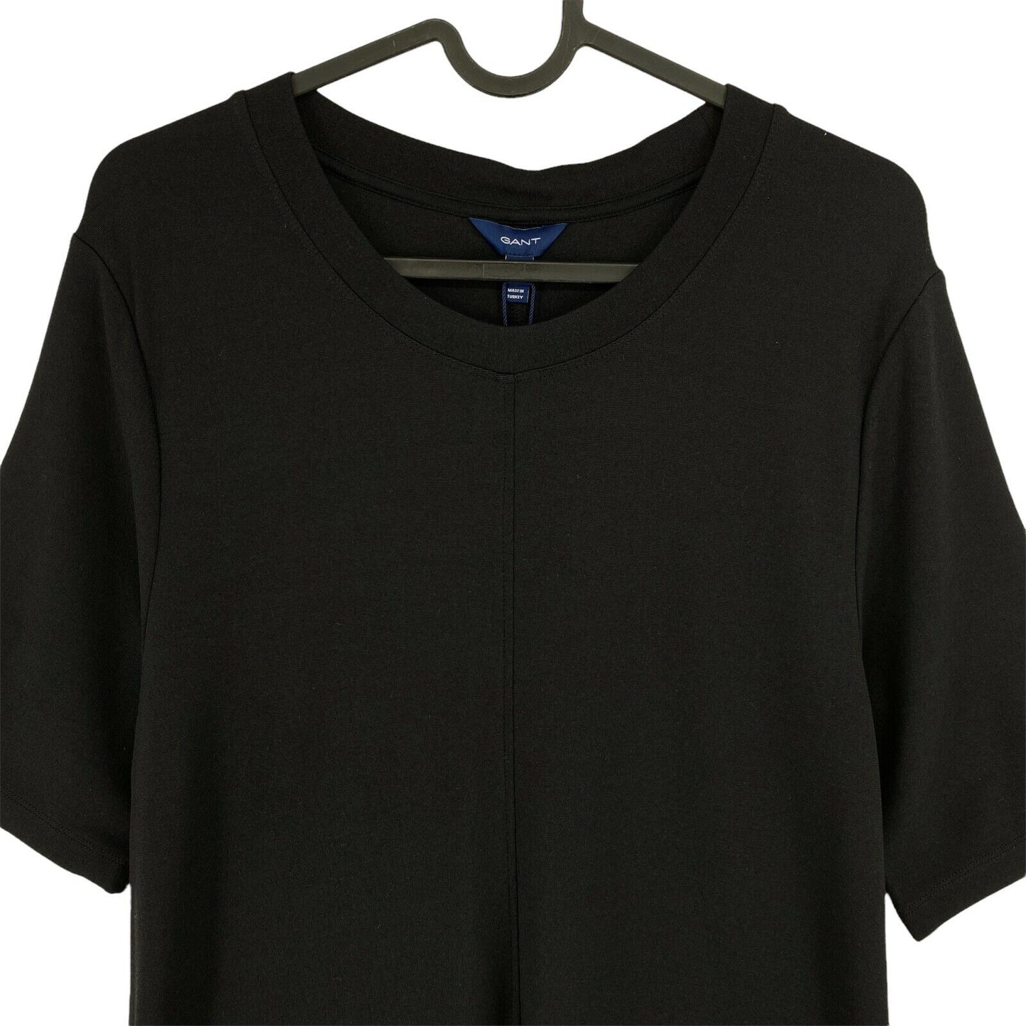 GANT Black Crew Neck A Line Jersey Dress Size M