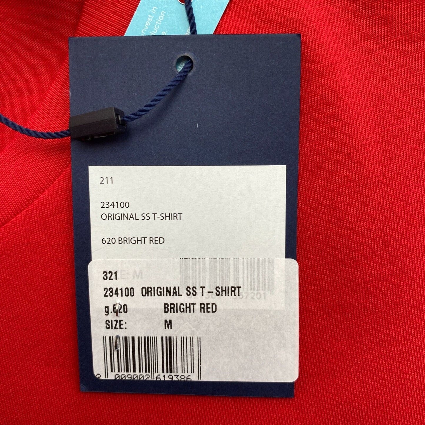 GANT Red Original Regular Crew Neck T Shirt Size M