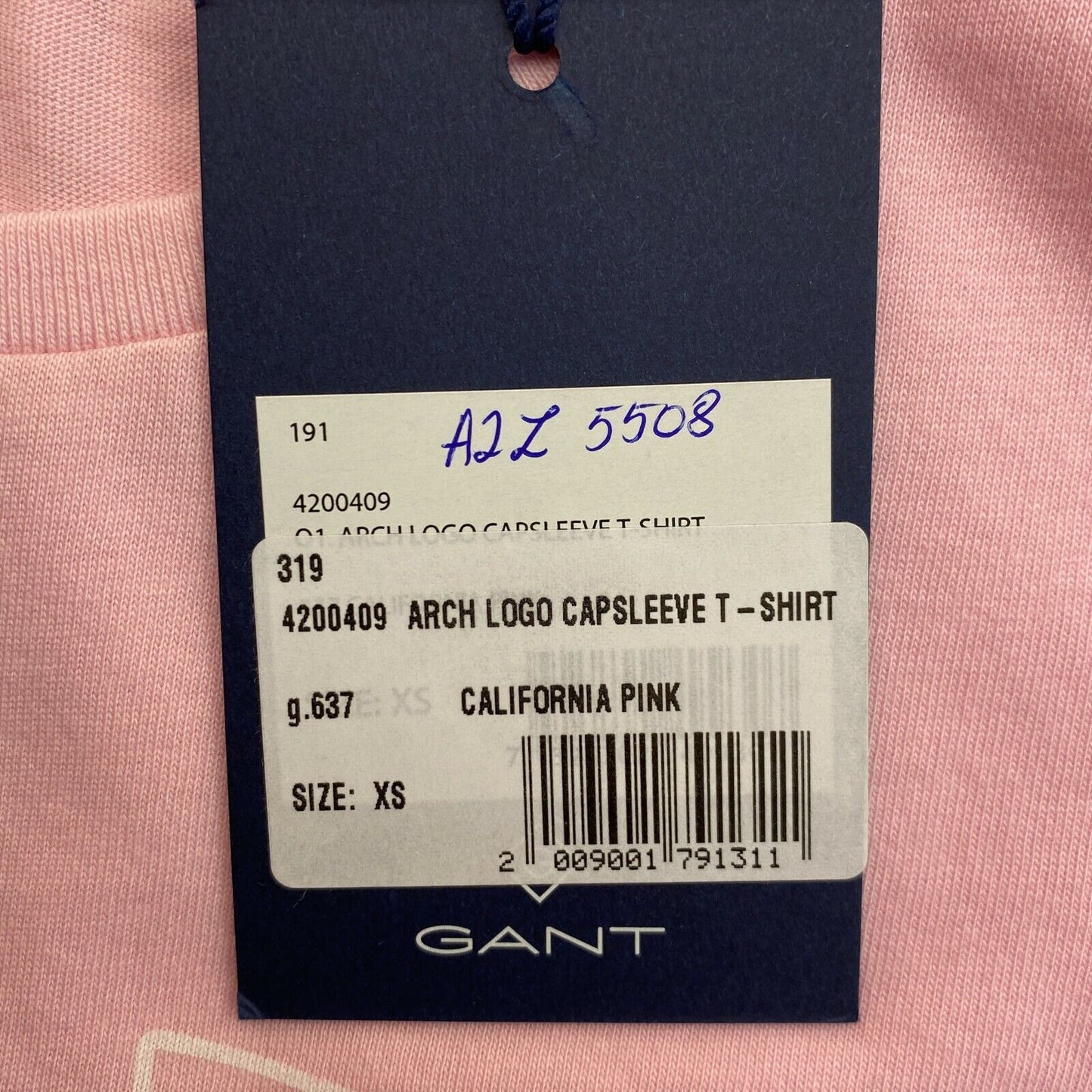 GANT Pink Arch Logo Crew Neck T Shirt Size XS