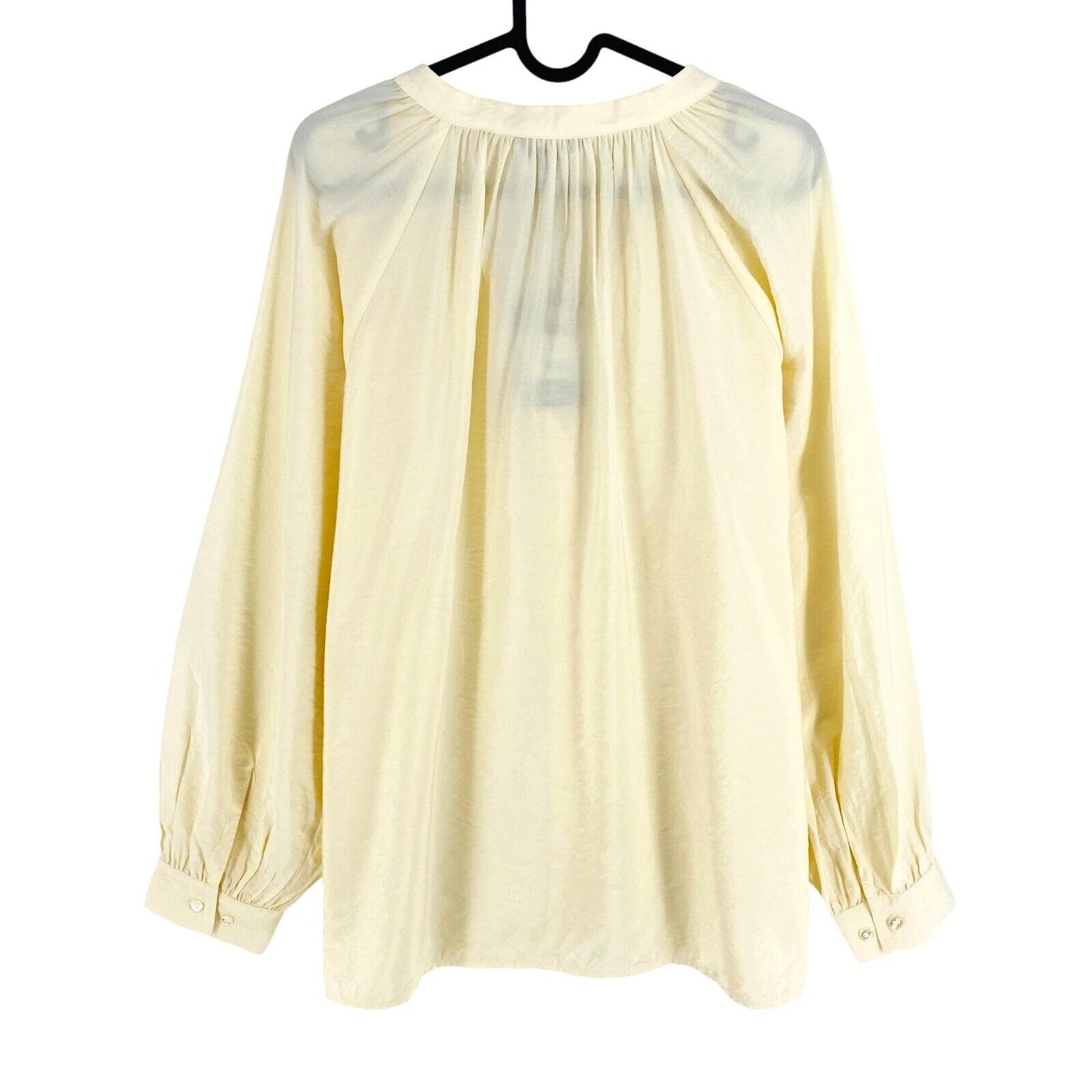 GANT Light Yellow Stand Collar Blouse Size EU 42 UK 14 US 12