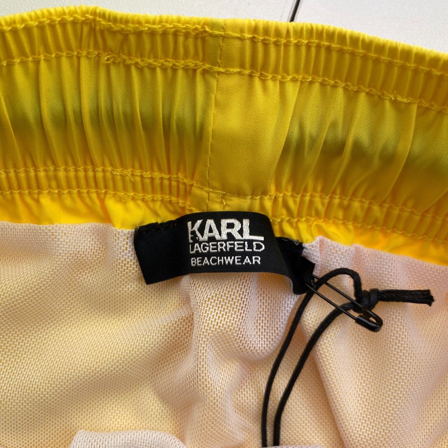 Karl Lagerfeld Yellow Classic Regular Fit Board Swimming Shorts Size S