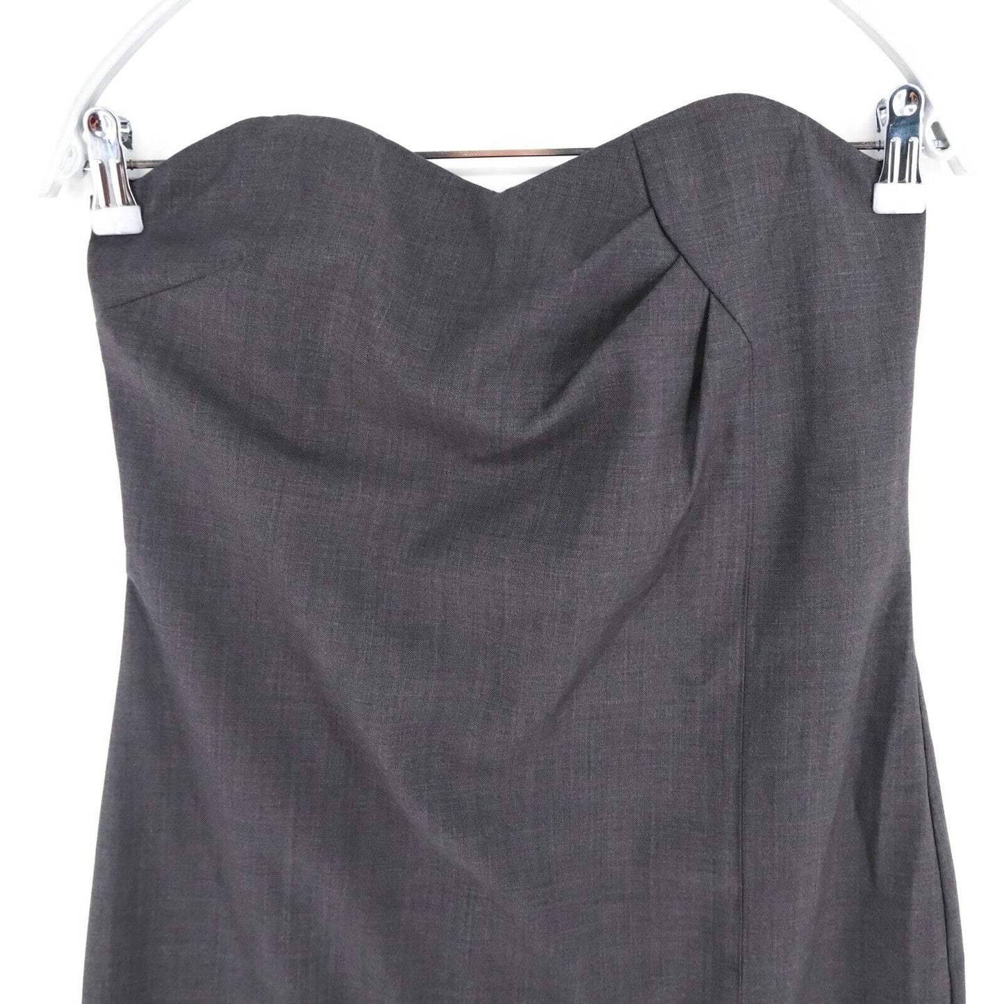 PAUL & JOE SISTER Grey Sweetheart Sleeveless Wool Blend Dress Size 38