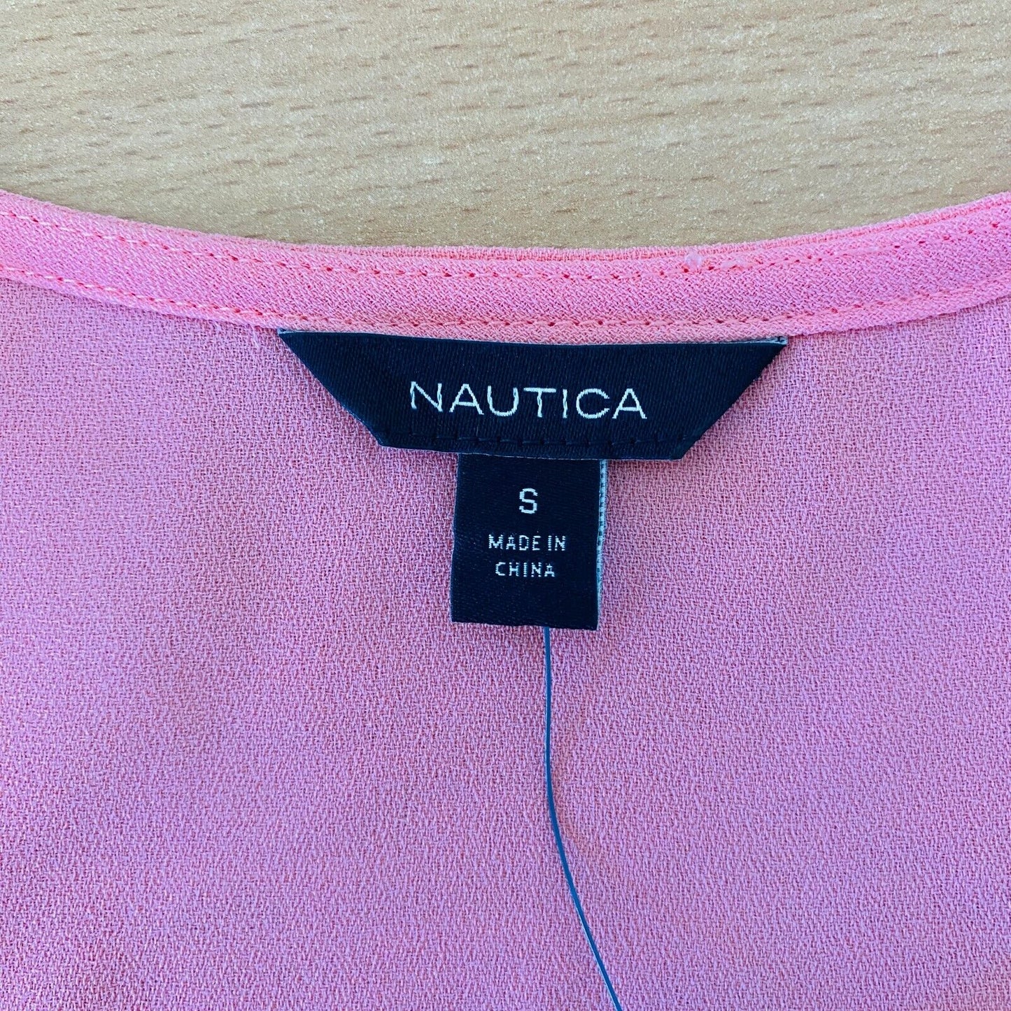 NAUTICA Women Pink V Neck Blouse Size S